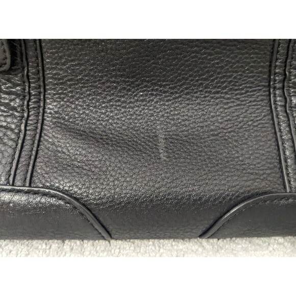 Tory Burch Women Tory Burch Black Pebbled Leather Shoulder Tote Bag w/ Adjustable Straps